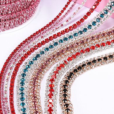 Rhinestone Chain, Bling Crystal Close Claw Chain Trim for Clothing Decoration