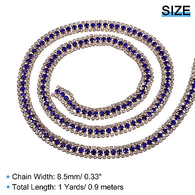 Rhinestone Chain, Bling Crystal Close Claw Chain Trim for Clothing Decoration