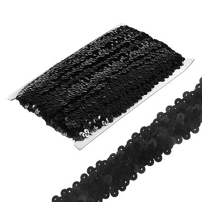 sequin trim for dresses Dramatic Stunner Black Sequin Trim Crystal Brooch Velvet Maxi Dress, Black  S