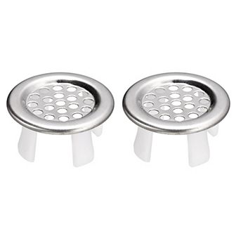 2 pc Sink Trim Overflow Cover Ring Metal Round Hole Insert in Caps