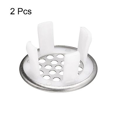 2Pcs Sink Trim Overflow Cover Ring Metal Round Hole Insert in Caps