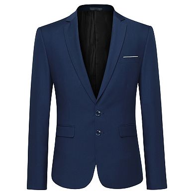 Men's Slim 2-Button Suit Set: Tailored Blazer & Dress Pants - Wedding & Office