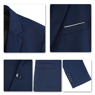 Men's Slim 2-Button Suit Set: Tailored Blazer & Dress Pants - Wedding & Office