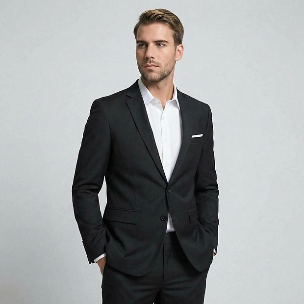 Men's Slim 2-Button Suit Set: Tailored Blazer & Dress Pants - Wedding &  Office