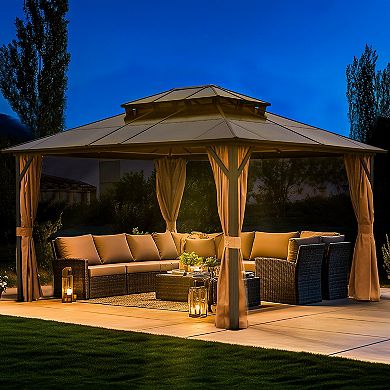 10x12FT Hardtop Gazebo Functional Durable and Stylish