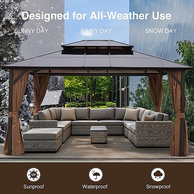 10x12FT Hardtop Gazebo Functional Durable and Stylish