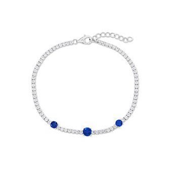 Argento Bella Sterling Silver Cubic Zirconia Tennis Bracelet