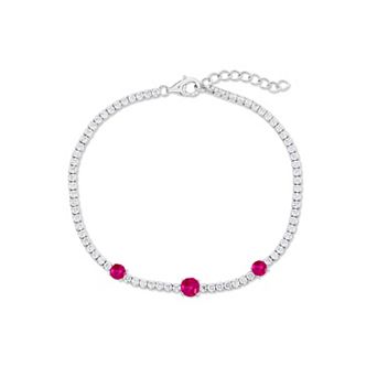 Argento Bella Sterling Silver Cubic Zirconia Tennis Bracelet