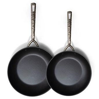 Alva Artist 2 pc Carbon Steel Frying Pan Set -Naturally Nonstick & Non-Toxic