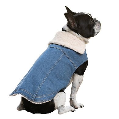 SportPet Denim Trucker Pet Jacket
