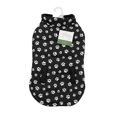 SportPet Quilted Paw Print Pet Jacket