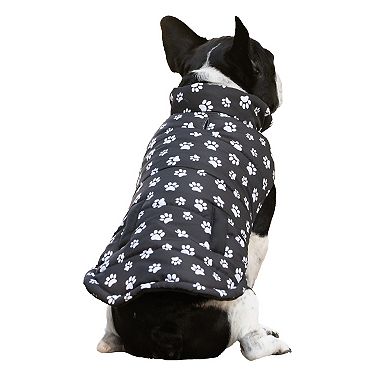 SportPet Quilted Paw Print Pet Jacket