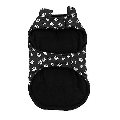 SportPet Quilted Paw Print Pet Jacket