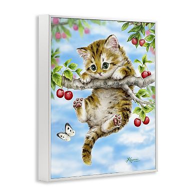 Stupell Home Decor Kitten Chasing Butterfly Wall Art