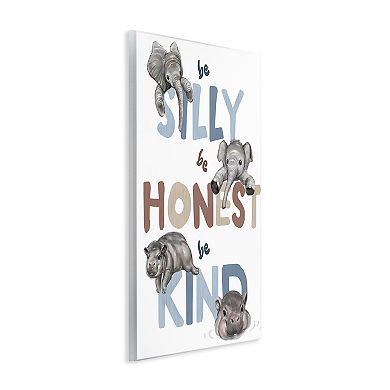 Stupell Home Decor Baby Elephant and Hippo Plaque Wall Art