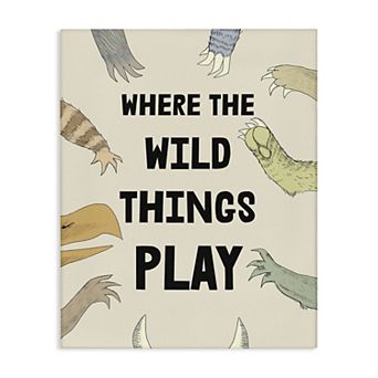 Stupell Home Decor Wild Things Play Canvas Wall Art