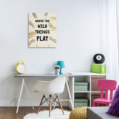 Stupell Home Decor Wild Things Play Canvas Wall Art