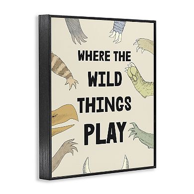 Stupell Home Decor Wild Things Play Framed Wall Decor