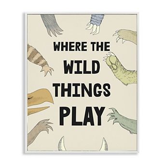 Stupell Home Decor Wild Things Play Framed Wall Decor