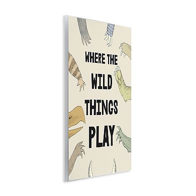 Stupell Home Decor Wild Things Play Plaque Wall Art