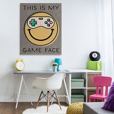 Stupell Home Decor Game Face Vintage Controller Canvas Wall Art