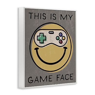 Stupell Home Decor Game Face Phrase Framed Wall Art