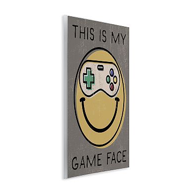 Stupell Home Decor Game Face Phrase Plaque Wall Art