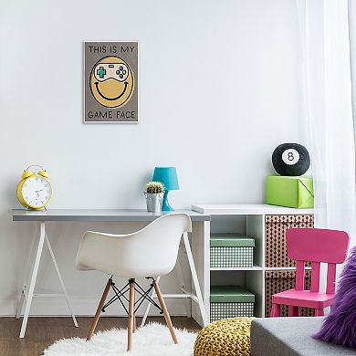 Stupell Home Decor Game Face Phrase Plaque Wall Art
