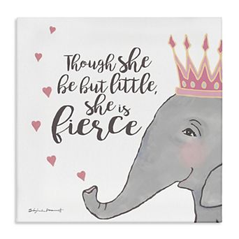 Stupell Home Decor Princess Elephant Canvas Wall Art
