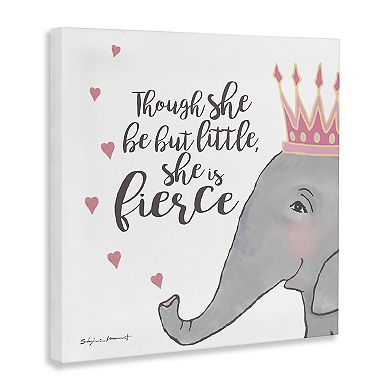 Stupell Home Decor Princess Elephant Canvas Wall Art