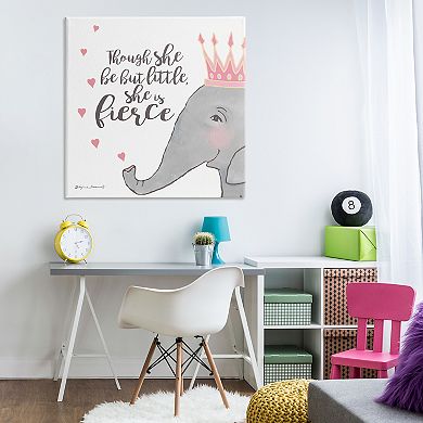 Stupell Home Decor Princess Elephant Canvas Wall Art