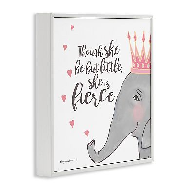 Stupell Home Decor Princess Elephant Framed Wall Art