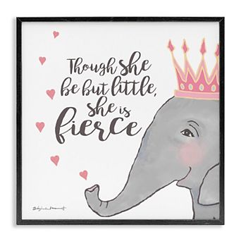 Stupell Home Decor Princess Elephant Framed Wall Art