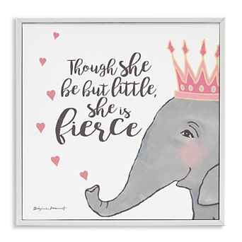 Stupell Home Decor Princess Elephant Framed Wall Art