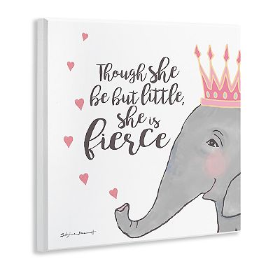 Stupell Home Decor Fierce Phrase Elephant Plaque Wall Art