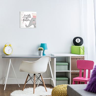 Stupell Home Decor Fierce Phrase Elephant Plaque Wall Art