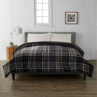 Cuddl Duds® Gray Plaid Soft Comforter