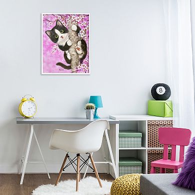 Stupell Home Decor Kitten & Cherry Blossoms Wall Art