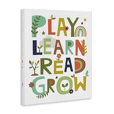 Stupell Home Decor Play Learn Read Grow Canvas Wall Art
