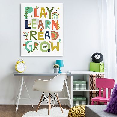 Stupell Home Decor Play Learn Read Grow Canvas Wall Art