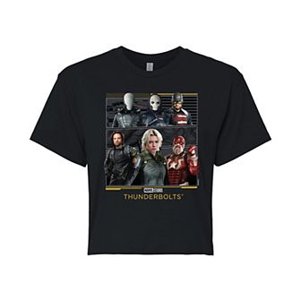 Juniors' Marvel Thunderbolts Group Cropped Tee