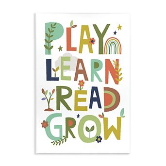 Stupell Home Decor Play Learn Read Grow Plaque Wall Art