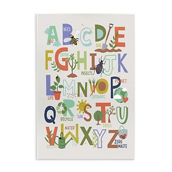 Stupell Home Decor Children's Garden Insects Alphabet Chart Plaque Wall Art