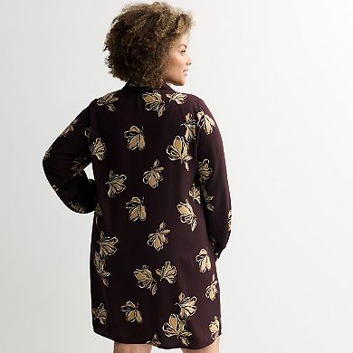 Plus Size Nine West Pintuck Mini Dress