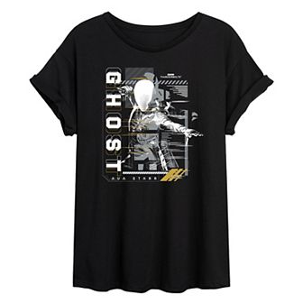 Juniors' Marvel Thunderbolts Ghost Ava Starr Oversized Tee