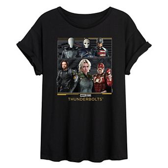 Juniors' Marvel Thunderbolts Group Oversized Tee
