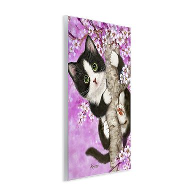 Stupell Home Decor Kitten & Cherry Blossoms Wall Art