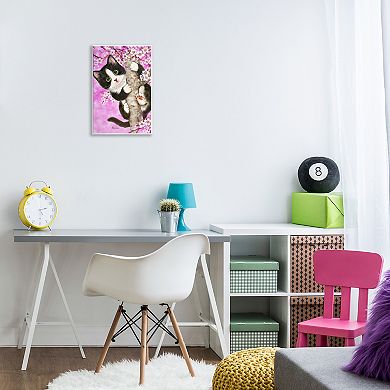 Stupell Home Decor Kitten & Cherry Blossoms Wall Art