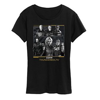 Women's Marvel Thunderbolts Group Black & White Graphic Tee