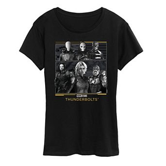 Women's Marvel Thunderbolts Group Black & White Graphic Tee